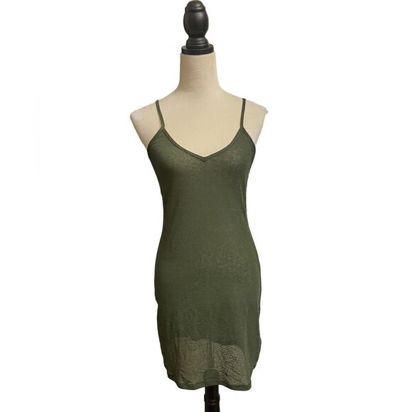 3/$20 Topshop Deep Green Sheer Slip Dress w/Lots of Stretch (Size: 6) - Picture 1 of 10